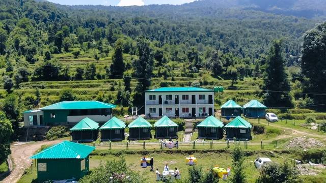 Aerial view of the resort